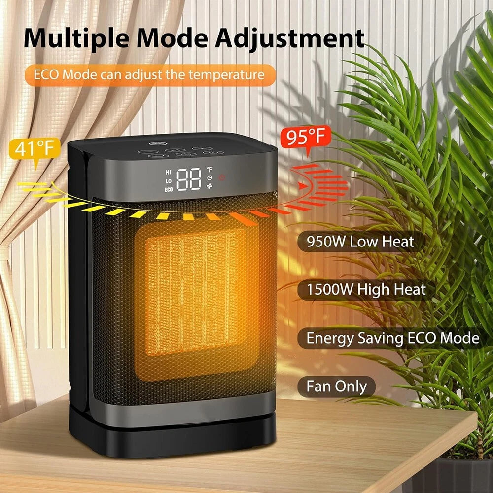Space Heater for Indoor Use, 2S Fast Heating, Electric Ceramic Heater with Thermostat