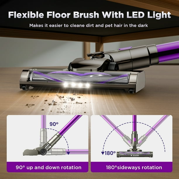 KUOSE Cordless Vacuum Cleaner 38KPA/400W 50min 2200mAh Lightweight Stick Vacuum Cleaners for Home Pet Hair Car Carpet Hardwood Floor