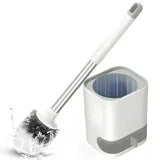 ATUPEN Toilet Brush and Holder, Nylon Bristles Bathroom Scrubber Cleaner Brush with Holder