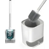 ATUPEN Toilet Bowl Brush and Caddy Holder Set, Silicone Toilet Scrubber Cleaner for Bathroom 1 Pack
