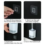 ATUPEN Toilet Bowl Brush and Caddy Holder Set, Silicone Toilet Scrubber Cleaner for Bathroom 1 Pack