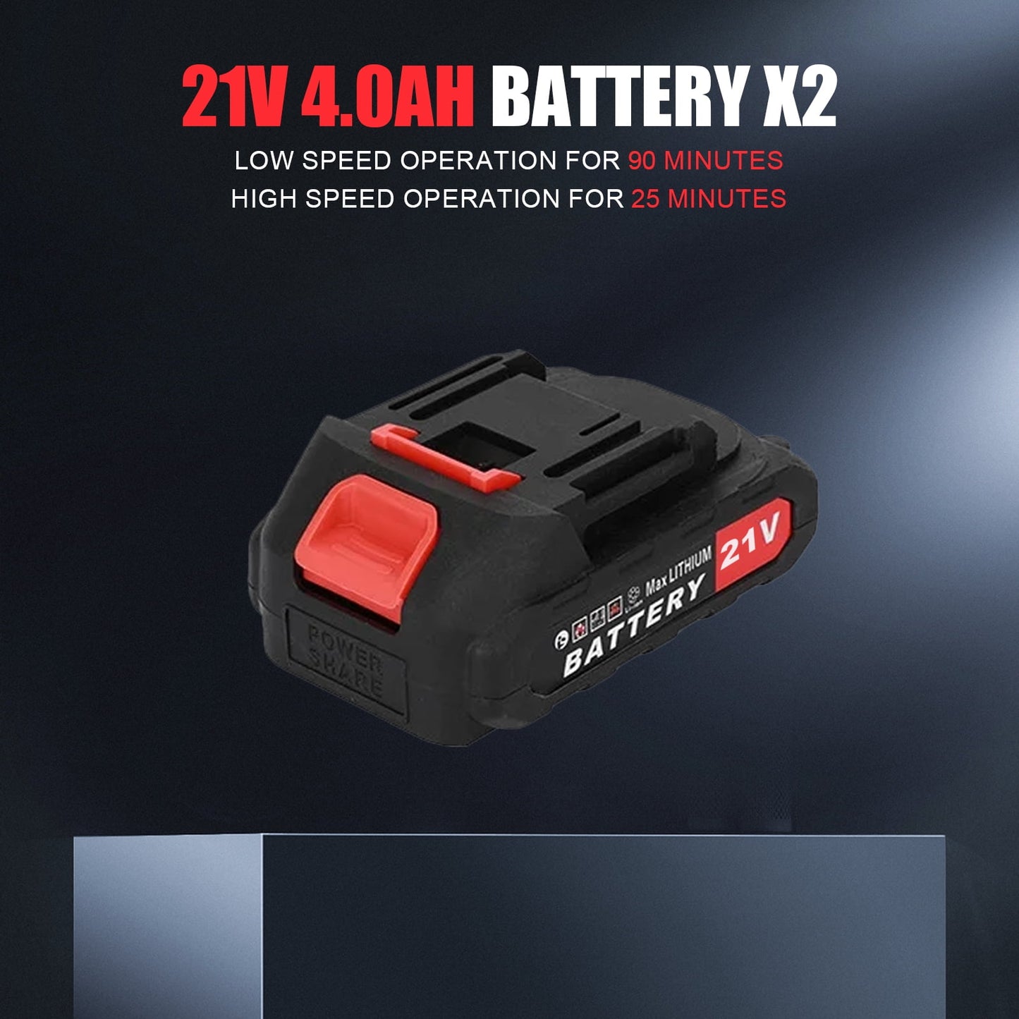 Kuose Leaf Blower,21V 2 x 4000 mAh Battery Cordless Leaf Blower 5 Speed Mode 660CFM Electric Leaf Blowing for Lawn,Yard,Garden,House,Depot,Car