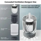 ATUPEN Toilet Brush and Holder, Nylon Bristles Bathroom Scrubber Cleaner Brush with Holder