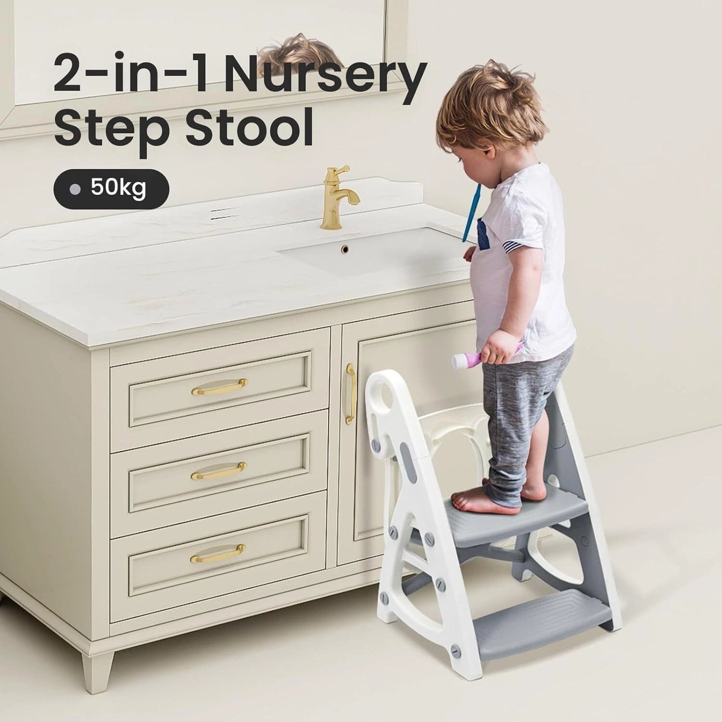 Toddler Toilet Seat with Steps - Adjustable Potty Seat with Steps & Splash Guard