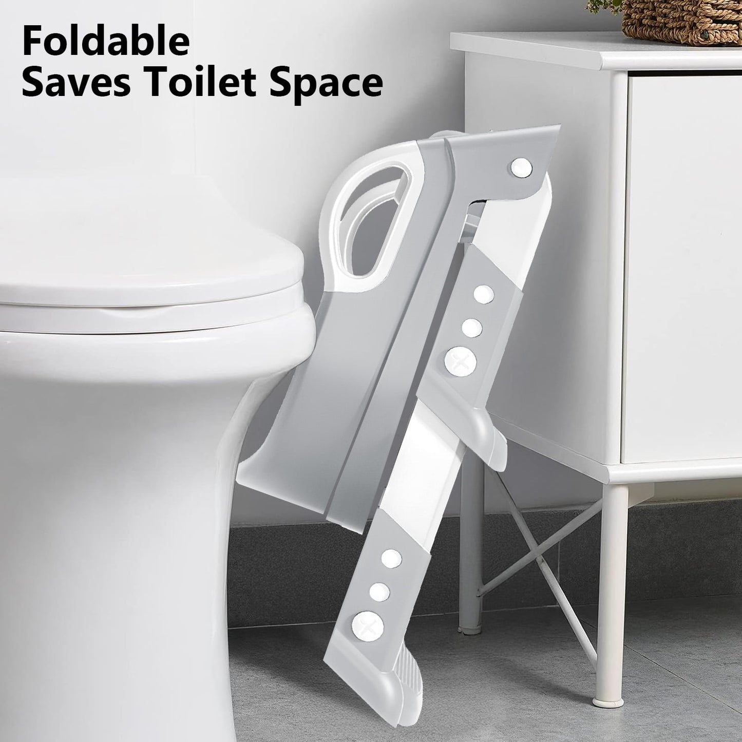 AMBLER 2-in-1 Potty Training Seat with Step Stool Ladder | Anti-Slip | For Boys & Girls Toddlers