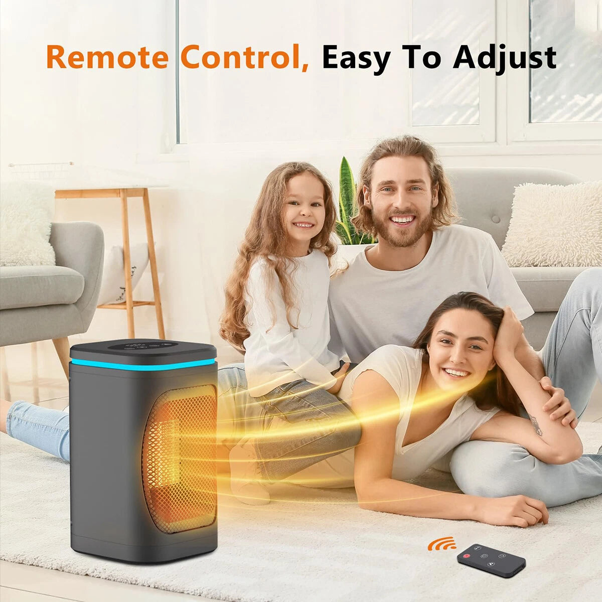 Space Heaters for Indoor Use, Electric Heater with Remote for Bedroom Large Room