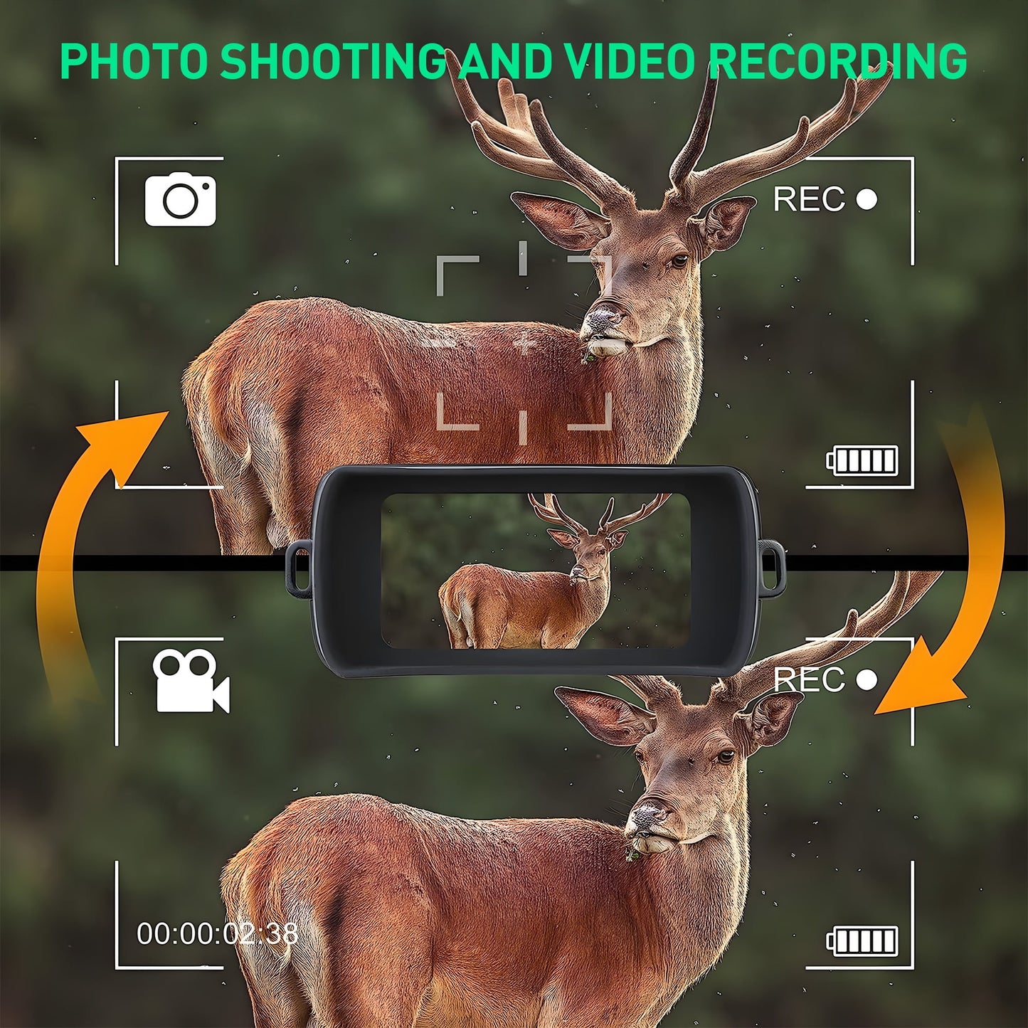 AARTVARK TEES Night Vision Scope,Class 7 IR Digital Night Vision Binoculars,Type-C Charging,32GB HD Photo and Video Capture