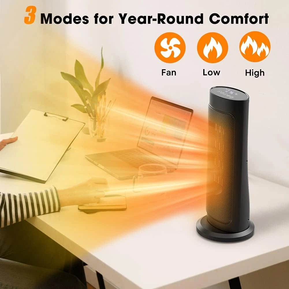 Space Heater Indoor - Energy Efficient Portable Heater with Adjustable Thermostat