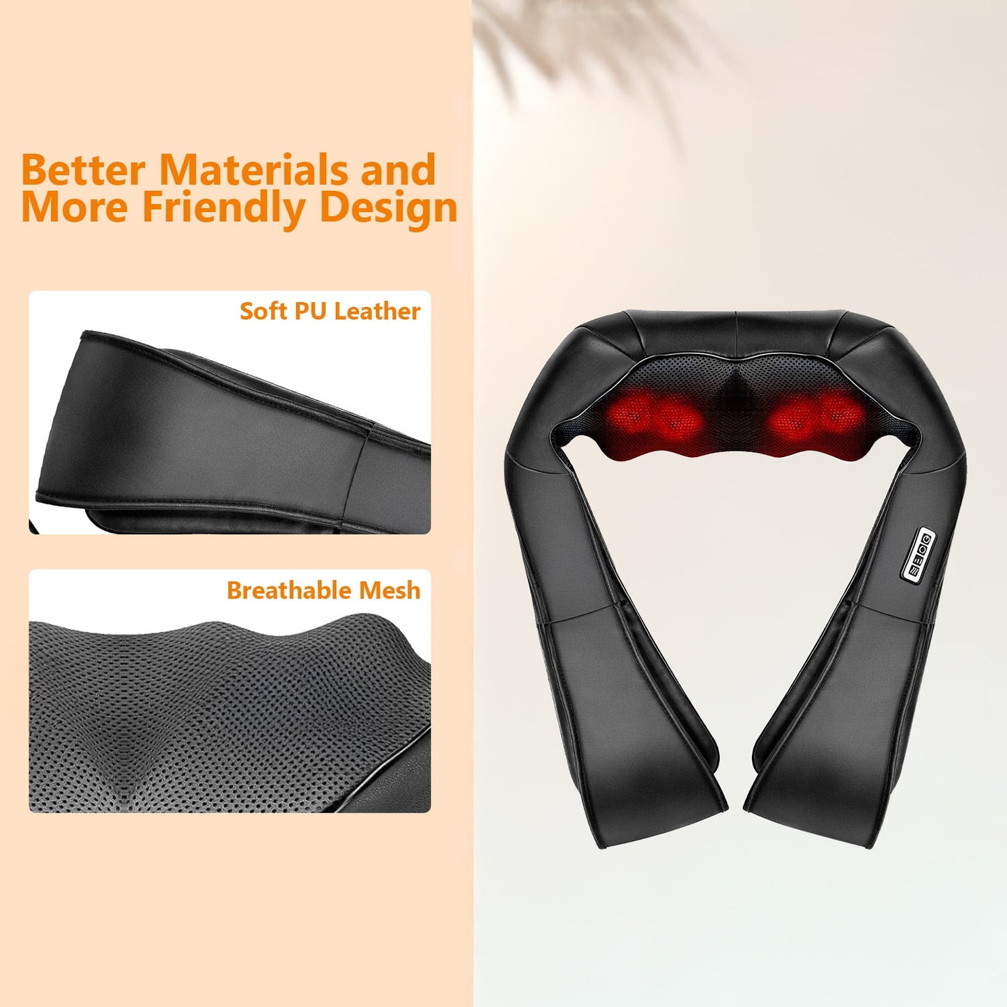 Back Shoulder and Neck Massager with Heat, Gifts for Men Women