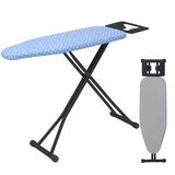 Kailwokk Ironing Board with 43"x 12" Replaceable Cotton Covers with Fibre Pads,Foldable Iron Board with 6 Height Settings for Home Laundry Room