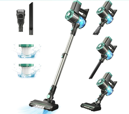 550W/45Kpa Vacuum Cleaners for Home, Max 60Mins Runtime