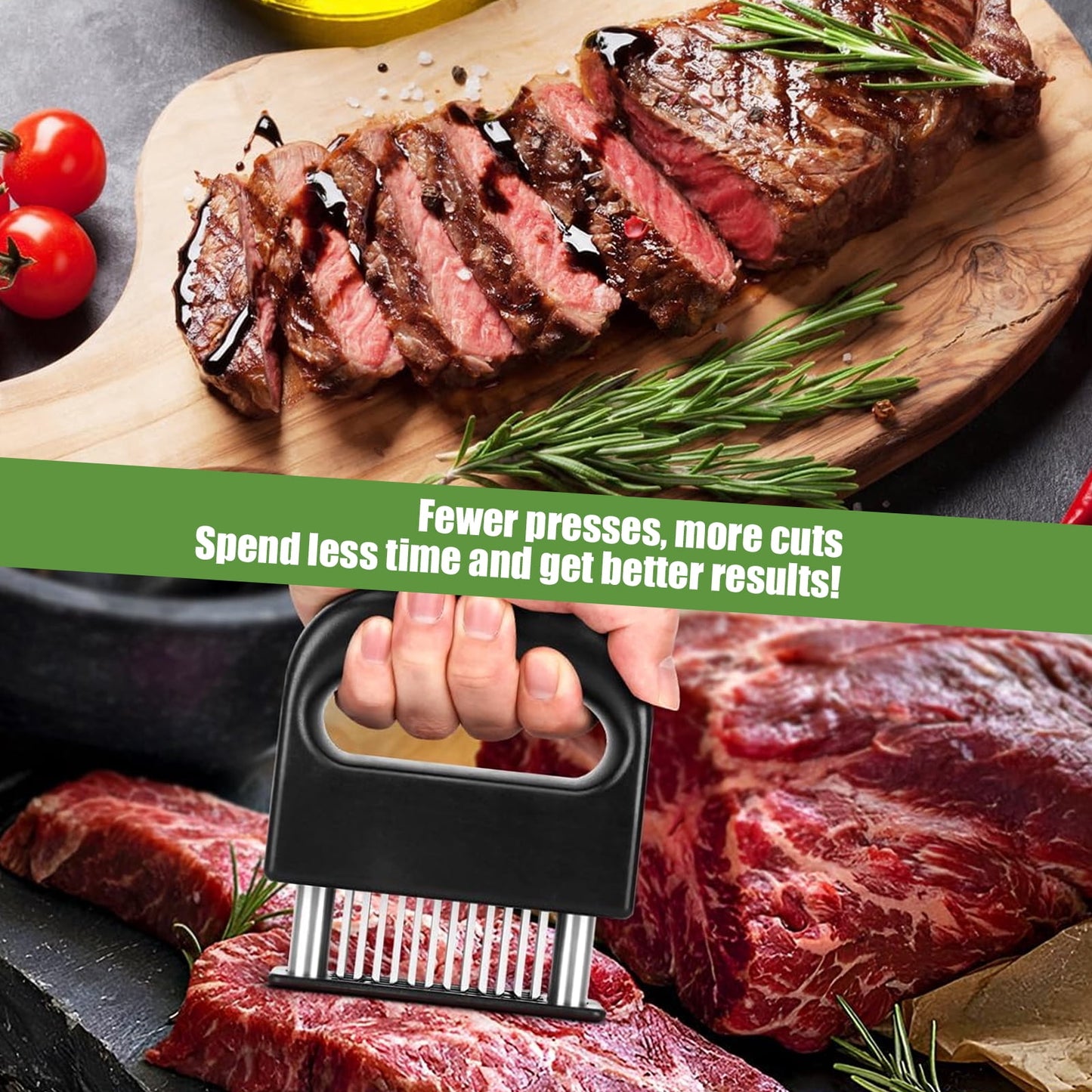 Kailwokk Meat Tenderizer, 48 Stainless Steel Sharp Needle Blade, Cooking Tool for Tenderizing Beef,Turkey,Chicken,Steak,Pork,Fish