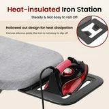 Kailwokk Ironing Board with 43"x 12" Replaceable Cotton Covers with Fibre Pads,Foldable Iron Board with 6 Height Settings for Home Laundry Room