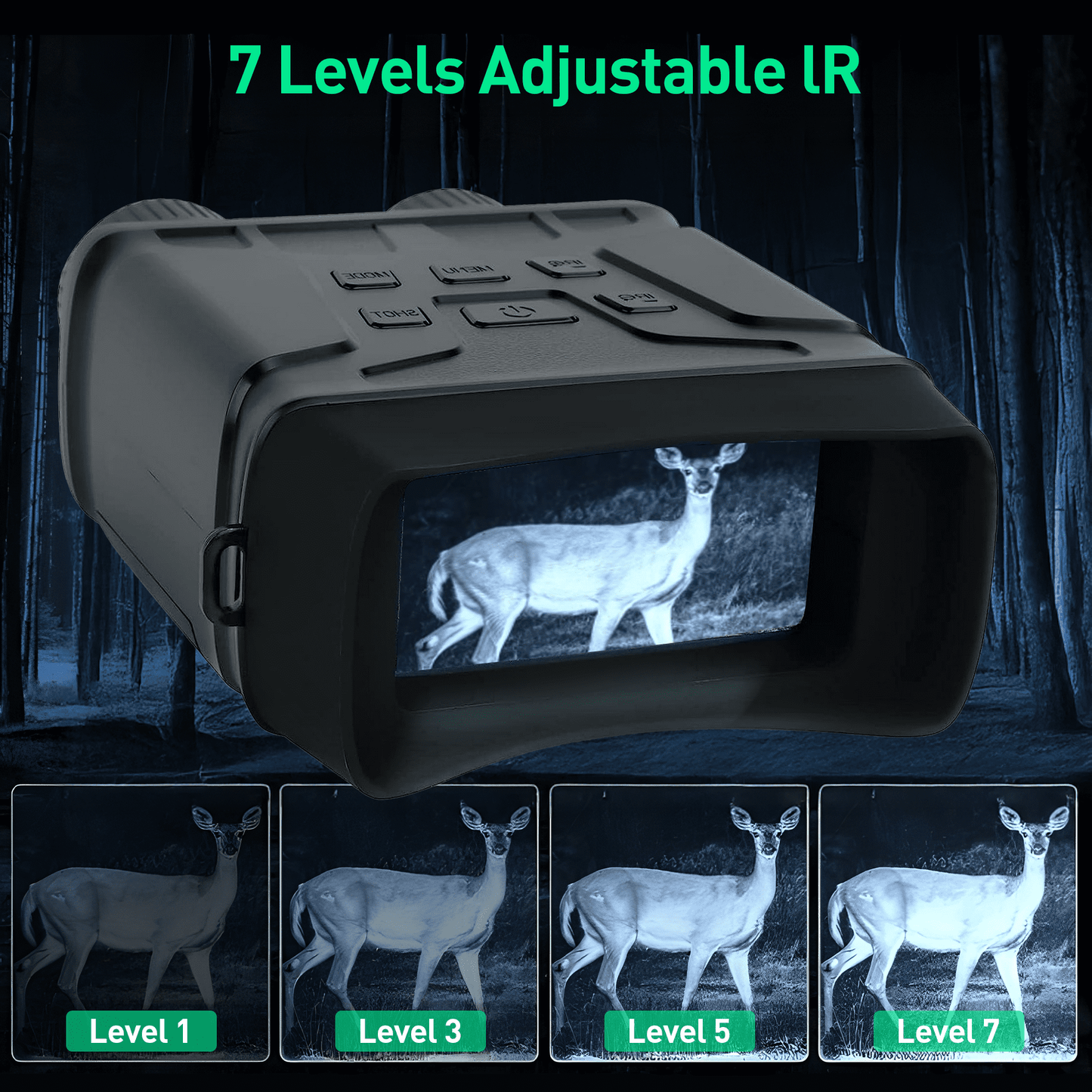 AARTVARK TEES Night Vision Scope,Class 7 IR Digital Night Vision Binoculars,Type-C Charging,32GB HD Photo and Video Capture