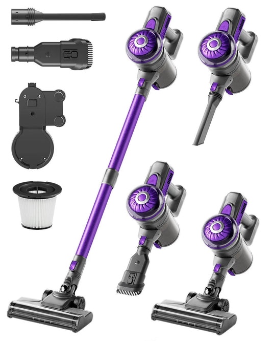 Cordless Vacuum Cleaner, 11-inch Powerhead, Self-Standing Design