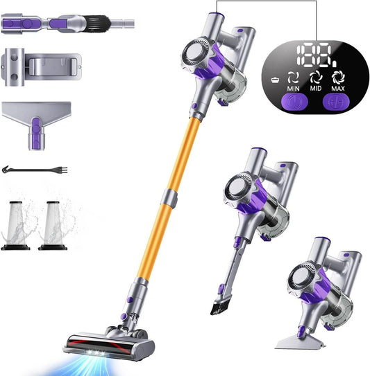 Cordless Vacuum Cleaner for Home with Powerful Suction,Lightweight Stick Vacuum Cordless Rechargeable